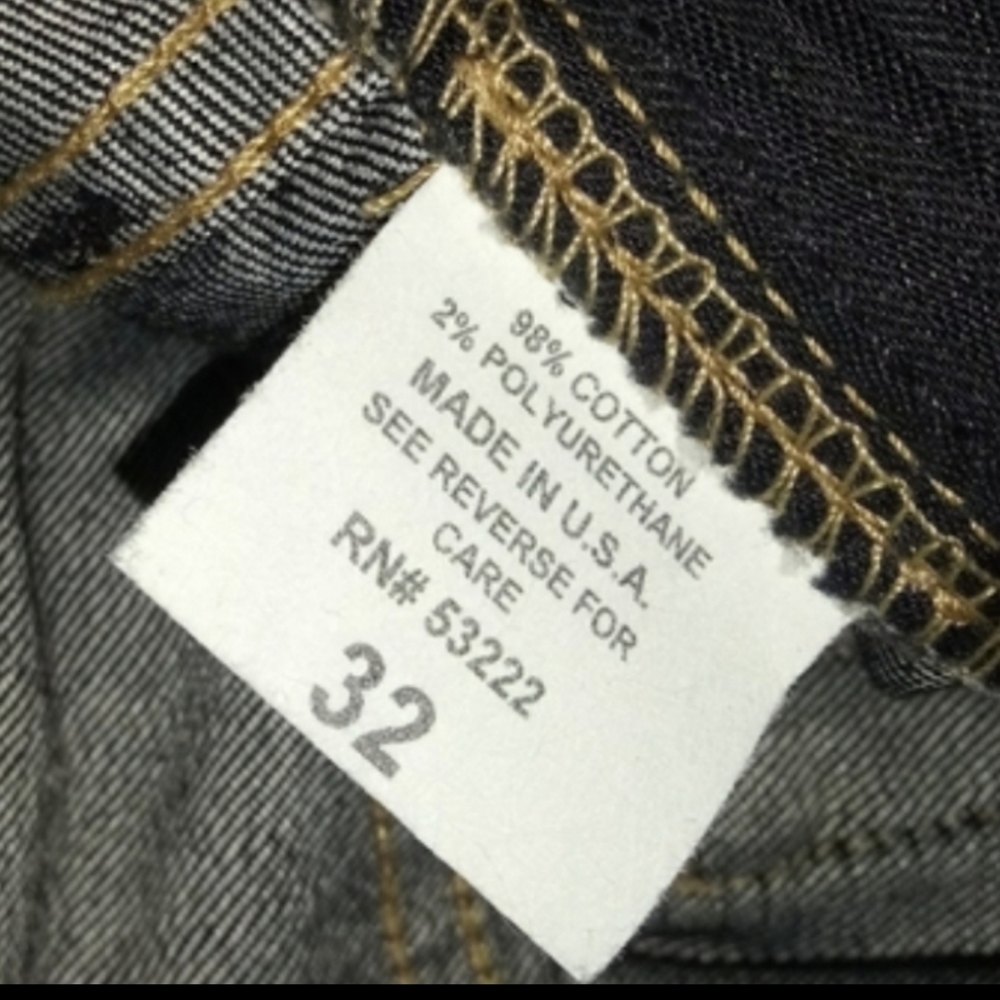 David Kahn Jeans Size 32 Mid Rise Cuff Flare Cut Polished NWT - Picture 6 of 7